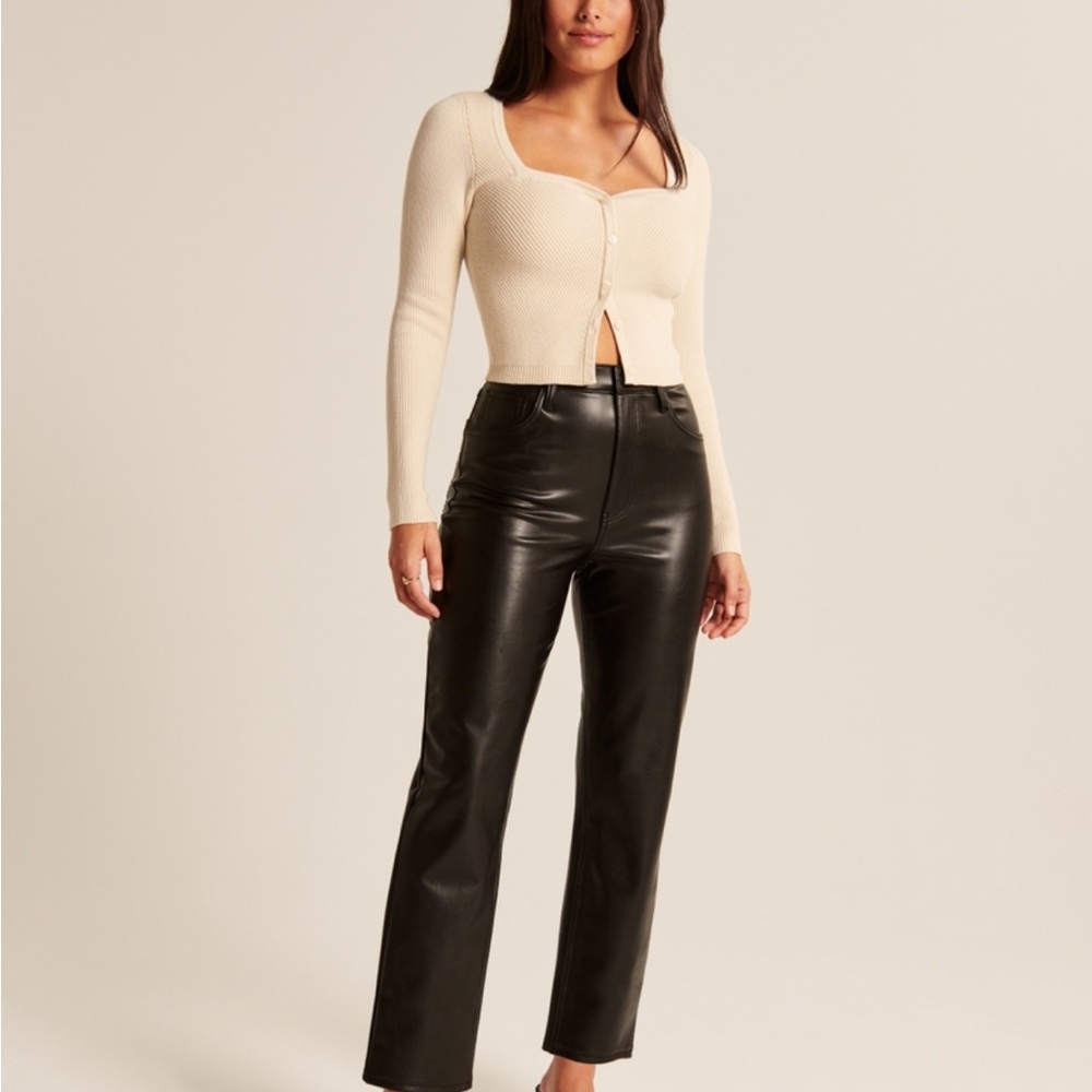 Abercrombie & Fitch Black Leather Pants